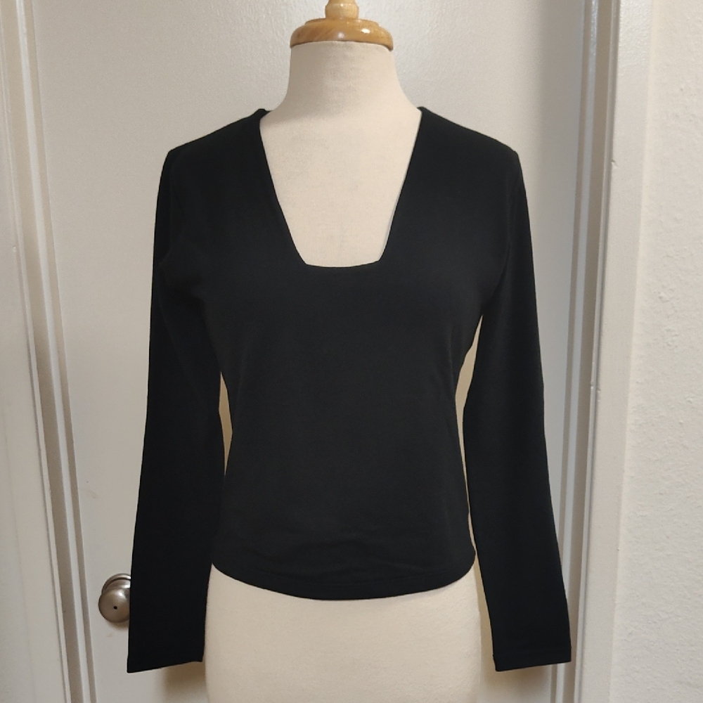 Chic Moda International Black Long Sleeve Top M